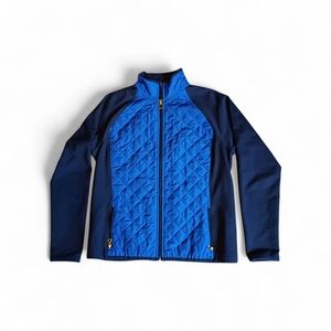 LRL Ralph Lauren Navy and Blue Active Women's Quilted Fleece Jacket Sz Large